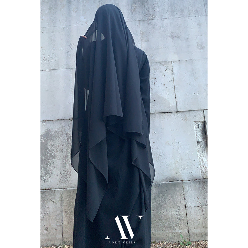 Black Chiffon Hijab